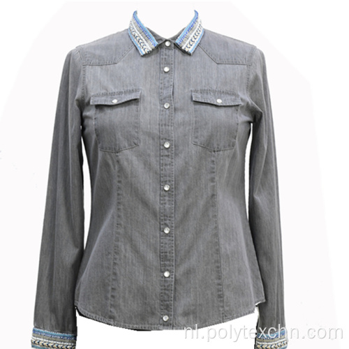 Dames katoenen jeans top